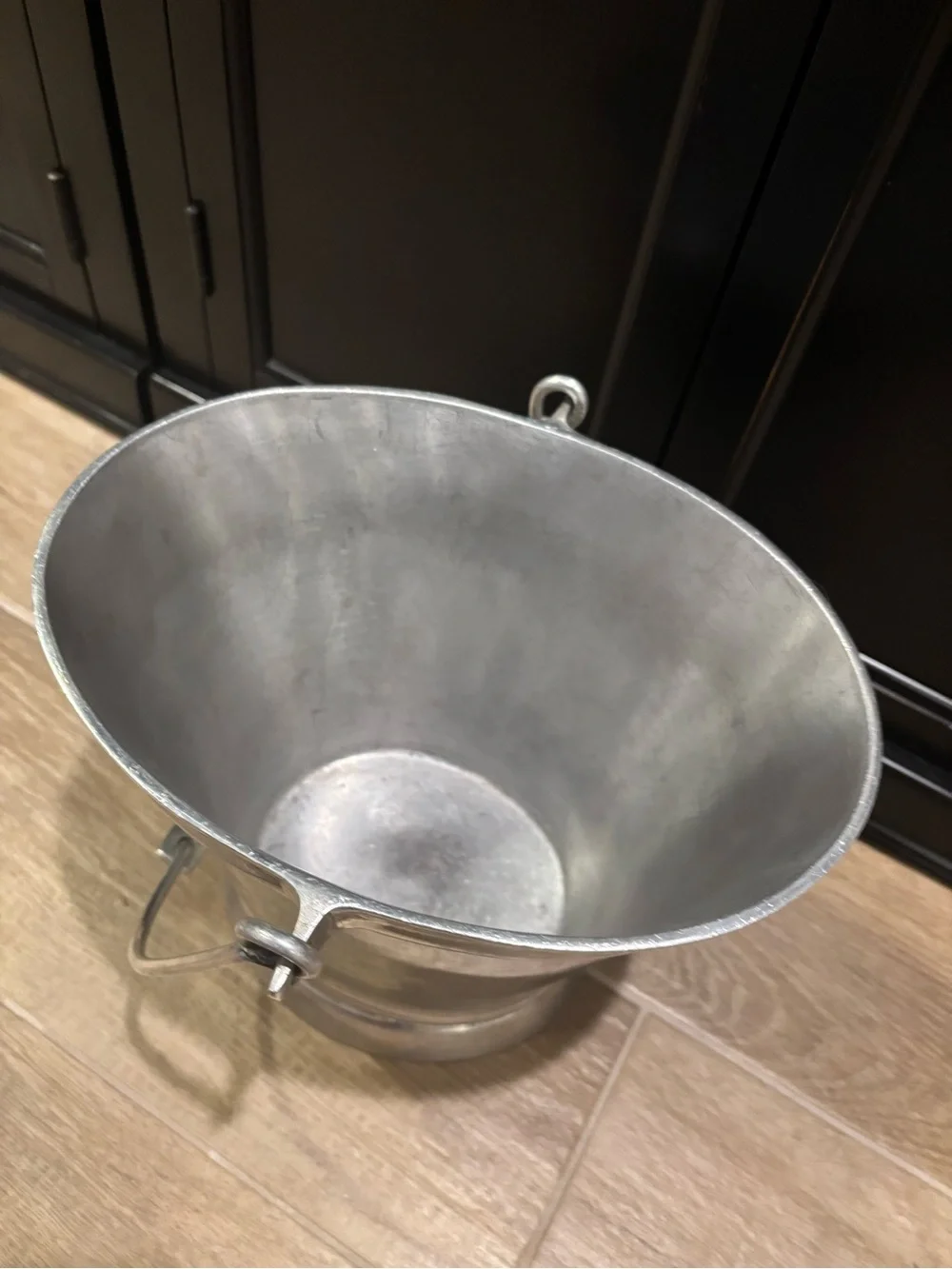 Pottery Barn Silver Champagne Ice Bucket Cooler Vase Planter Metal Heavy